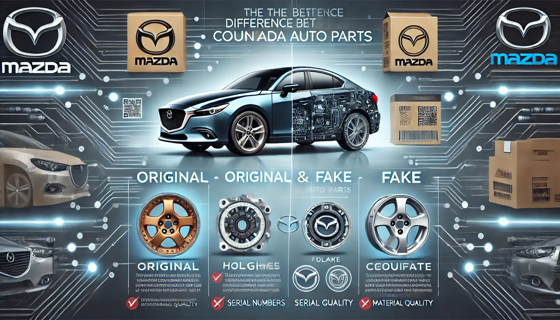 چگونه قطعات اورجینال مزدا را از تقلبی تشخیص دهیم